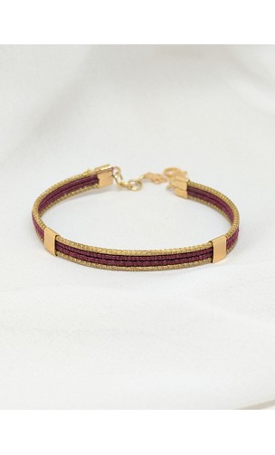 Bracelet semi-rigide en or végétal - VINICUNCA - Vin - Biobijou Capim dourado – Sloweco