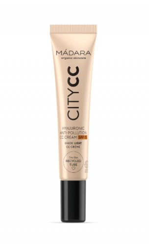 CC Cream naturelle Anti-Âge SPF 15 - LIGHT beige - CITY CC - MÁDARA - 40 ml.