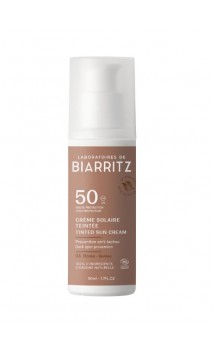 Crema solar natural Facial COLOR Dorado SPF 50  - ALGA MARIS -  50 ml.