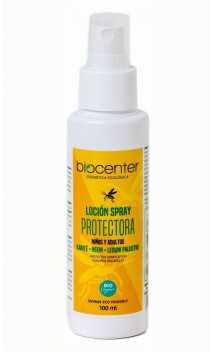 Spray Loción repelente BIO - Protectora y Anti-mosquitos - Neem Ledum palustre Karité - Biocenter - 100 ml.