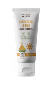Lotion solaire BIO - SANS PARFUM - Bebés Adultes - SPF30 - Wooden Spoon - 100 ml.