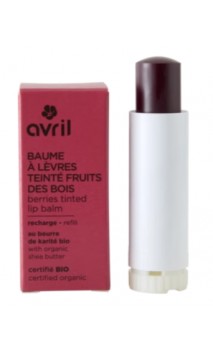 Recarga de bálsamo labial ecológico - COLOR Frutas del bosque - Manteca de karité & Ricino - Avril - 4.8 gr