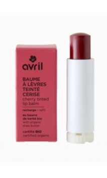 Recarga de bálsamo labial ecológico - COLOR Cereza - Manteca de karité & Ricino - Avril - 4.8 gr