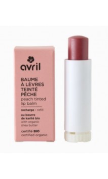 Recarga de bálsamo labial ecológico - COLOR Melocotón - Manteca de karité & Ricino - Avril - 4.8 gr
