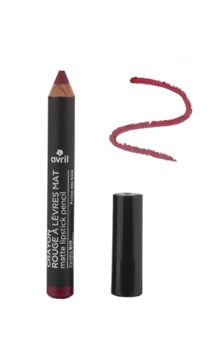 Crayon à lèvres BIO -  Fraise de bois Mat - Avril - 2 gr.