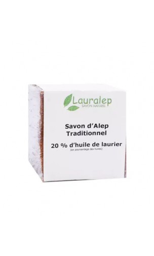 Jabón de Alepo tradicional Laurel al 20 Siria - Lauralep - 180 g.