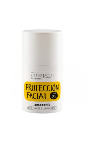 Protector solar natural FPS 25 "Para proteger tu cara del sol" - Amapola Amazonia - 50 ml.