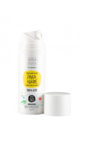 Protecteur solaire bio -  Enfant SPF 50 - Amapola BIOCosmetics - 125 ml