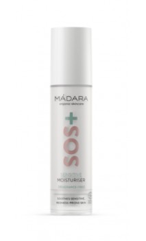 Crème de jour bio SOS+ SENSITIVE hydratante - Sensible Réactive - Algues Acide Hyaluronique -MÁDARA - 50 ml.