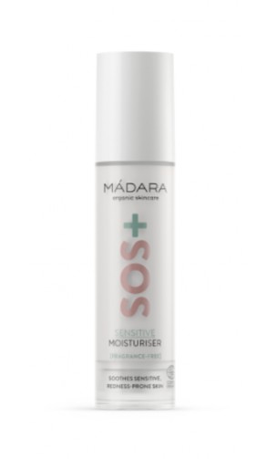 Crème de jour bio SOS+ SENSITIVE hydratante - Algues Acide Hyaluronique -MÁDARA - 50 ml.