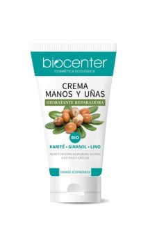 Crema de manos y uñas Bio - Karité Girasol & Lino - Hidratante & Reparadora - Biocenter - 75 ml