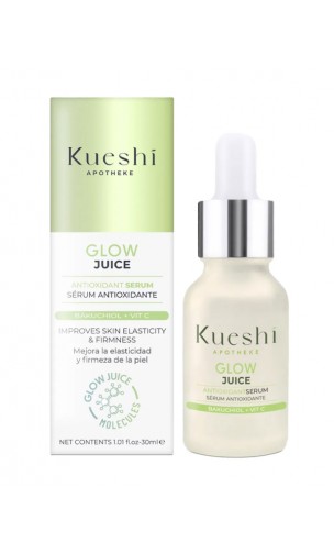 Sérum visage naturel Antioxydant Bakuchiol + Vit C Glow juice  - APOTHEKE - KUESHI - 30 ml.