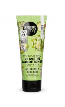Après-shampoing naturel SANS RINÇAGE - Artichaud & Brocoli - Cheveux secs - Organic Shop - 75 ml.