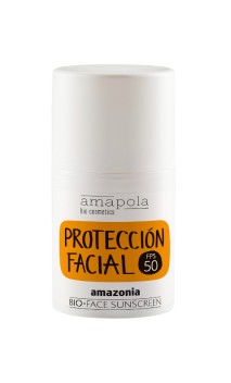Protector solar natural FPS 50 "Para proteger tu cara del sol" - Amapola Amazonia - 50 ml.