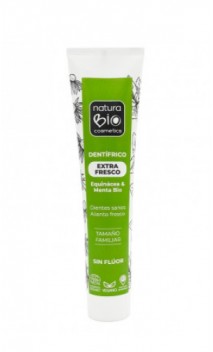 Dentífrico ecológico EXTRA fresco MAXI (Equinácea y Menta Bio) Sin flúor - NaturaBIO Cosmetics - 125 ml.