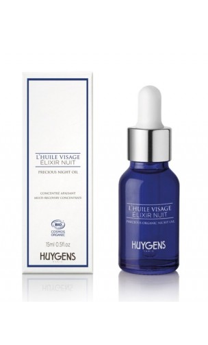 Huile de nuit  bio - Nourrissante anti-rides - Élixir Nuit – Argan Jojoba - Huygens - 30 ml