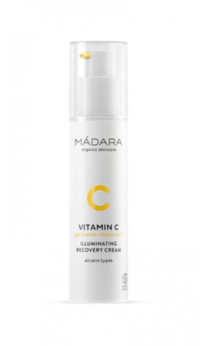 Crème naturelle Vitamine C - Régénérante Illuminatrice - Algues Acide Hyaluronique - MÁDARA - 50 ml.