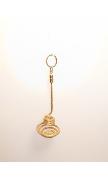 Capimix PURETE – Charm pendentif artisanal – Or végétal Capim doUrado – 6.5×1,5 cm SLOWECO – 1U