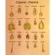 Capimix PAZ - Charms Dije artesanal – Colgante Oro vegetal Capim dorado – 5×2,5cm SLOWECO – 1U.