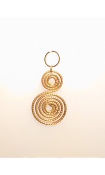 Capimix PAZ - Charms Dije artesanal – Colgante Oro vegetal Capim dorado – 5×2,5cm SLOWECO – 1U.