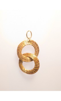 Capimix PASSION – Charm pendentif artisanal – Or végétal Capim doUrado – 5×3 cm SLOWECO – 1U