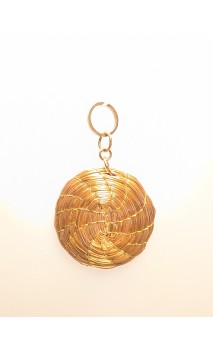 Capimix LIBERTE – Charm pendentif artisanal – Or végétal Capim dourado – 5×3 cm SLOWECO – 1U