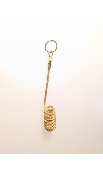 Capimix INSPIRATION – Charm pendentif artisanal – Or végétal Capim dourado – 7×1 cm SLOWECO – 1U