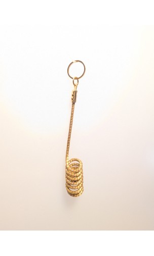 Capimix INSPIRACION- Charms Dije artesanal – Colgante Oro vegetal Capim dorado – 7×1cm SLOWECO – 1U.