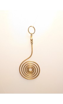 Capimix ILLUSION – Charm pendentif artisanal – Or végétal Capim dourado – 7×2,5 cm SLOWECO – 1U