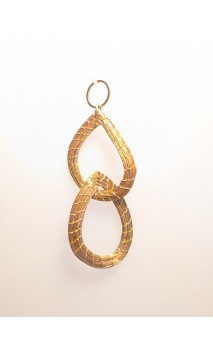 Capimix FORCE – Charm pendentif artisanal – Or végétal Capim dourado – 7×2,5 cm SLOWECO – 1U