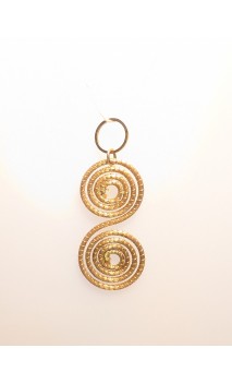 Capimix EQUILIBRIO - Charms Dije artesanal – Colgante Oro vegetal Capim dorado – 5×2 cm SLOWECO – 1U.