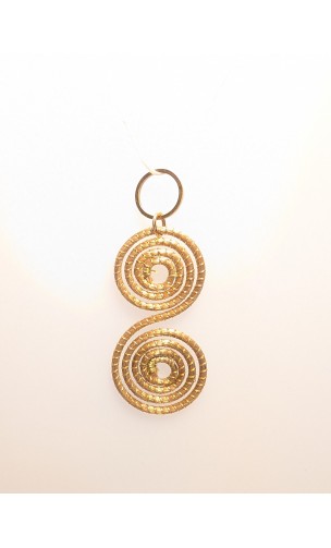 Capimix EQUILIBRIO - Charms Dije artesanal – Colgante Oro vegetal Capim dorado – 5×2 cm SLOWECO – 1U.