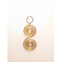 Capimix EQUILIBRIO - Charms Dije artesanal – Colgante Oro vegetal Capim dorado – 5×2 cm SLOWECO – 1U.