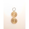 Capimix EQUILIBRIO - Charms Dije artesanal – Colgante Oro vegetal Capim dorado – 5×2 cm SLOWECO – 1U.