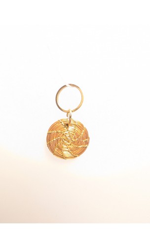 Capimix HARMONIE – Charm pendentif artisanal – Or végétal Capim dourado – 2,5×1,5 cm SLOWECO – 1U