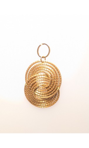 Capimix AMOUR – Charm pendentif artisanal – Or végétal Capim dourado – 4,5×2,5 cm SLOWECO – 1U