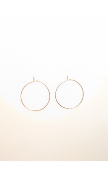 Boucles créoles Acier inoxydable doré 316L Hypoallergéniques – Base pour vos Capimix en or végétal – 2,5 cm – Sloweco