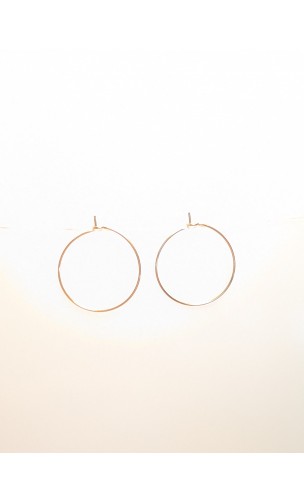 Boucles créoles Acier inoxydable doré 316L Hypoallergéniques – Base pour vos Capimix en or végétal – 2,5 cm – Sloweco