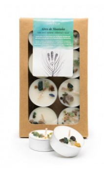 Bougies chauffe-plat naturelles et artisannales - Parfum AIR DE LA MONTAGNE - CANVELA - 8 U.