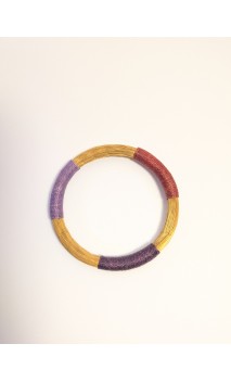 Brazalete de oro vegetal – AFRICANOS Morado Vino – Biojoya Capim dourado – Sloweco