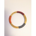 Brazalete de oro vegetal – AFRICANOS Naranja Vino Gris – Biojoya Capim dourado – Sloweco