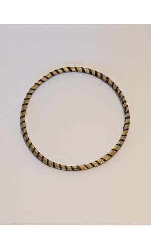 Brazalete de oro vegetal – MINI ROMA COLOR – AZUL - Biojoya Capim dourado – Sloweco