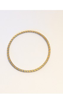 Brazalete de oro vegetal – MINI ROMA COLOR – GRIS CLARO - Biojoya Capim dourado – Sloweco