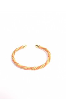 Brazalete de oro vegetal –  LA HABANA – NARANJA – Biojoya Capim dourado – Sloweco