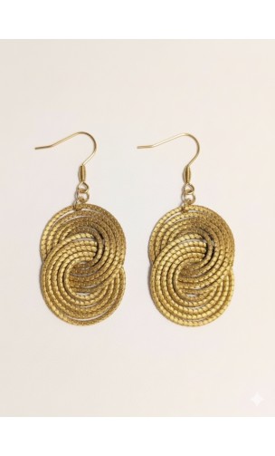 Boucles d'oreilles en or végétal – PARIS – Biobijou Capim dourado – Sloweco