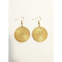 Boucles d'oreilles en or végétal – LIBERTAD – Biobijou Capim dourado 5,5x3 cm – Sloweco