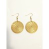 Pendientes oro vegetal – LIBERTAD – Biojoya Capim dourado - 5,5x3 cm– Sloweco
