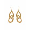 Boucles d'oreilles en or végétal – FORTALEZA – Biobijou Capim dourado 8x2,5 cm – Sloweco