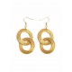 Boucles d'oreilles en or végétal – PASIÓN – Biobijou Capim dourado 7x3 cm – Sloweco