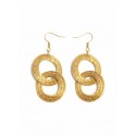 Boucles d'oreilles en or végétal – PASIÓN – Biobijou Capim dourado 7x3 cm – Sloweco